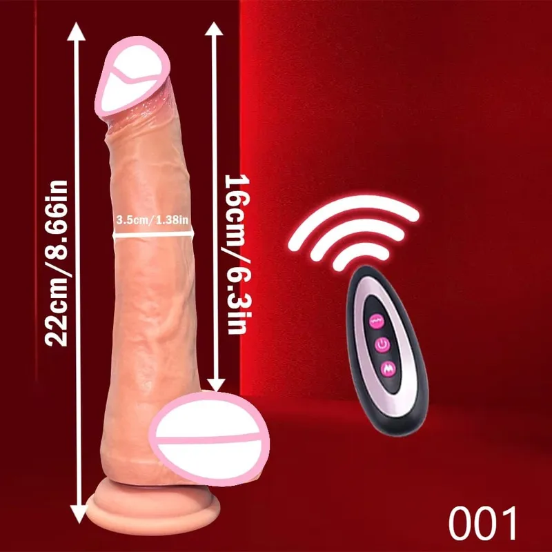 9 Vibration Modes 3 Stretching And 3 Shaking Modes Dildo Electric Female Sex Toy Silicone Dildo Telescopic Vibration Heating 18+