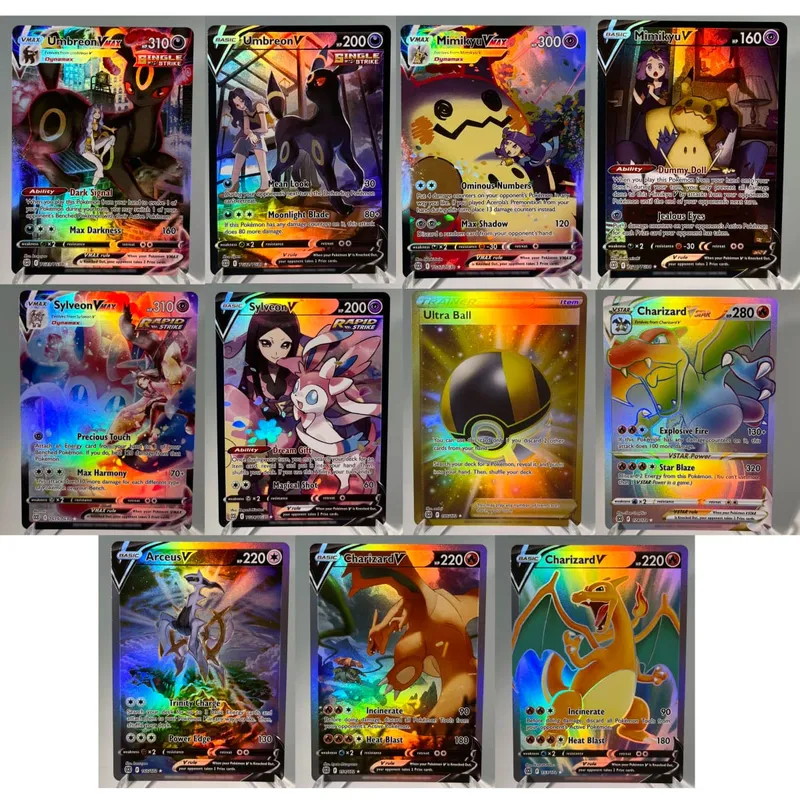 Pokémon GO PKM Cards PTCG6-E GX Rainbow Mewtwo V Dragonite VSTAR Rare Collection Battle Toys Gifts for Hobbies — image 5