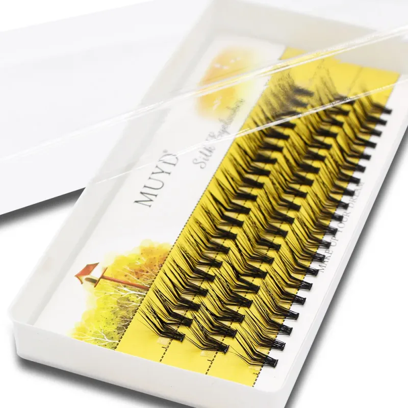 Prefessional M Curl Foxy Eyes Lashes Cluster Soft Silk Individual Eyelashes Extension Makeup False Eyelash L Curl Fox Eye — image 2