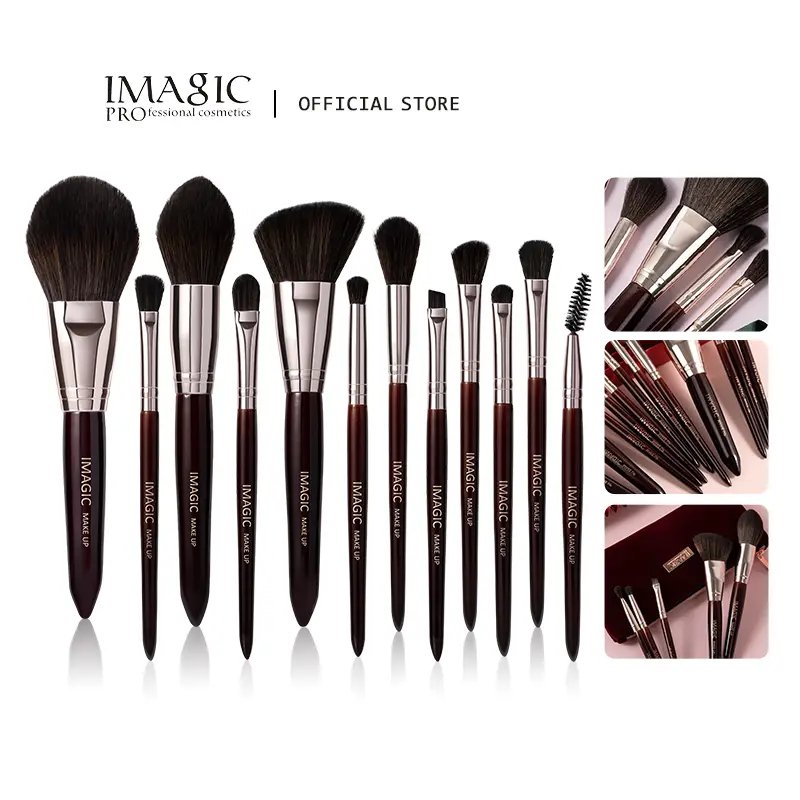 12Pcs/Kit Makeup Brushes Set Eyeshadow Powder Blush Highlighter Synthetic Natural Hair Professional Cosmetic Beauty Tools — image 1