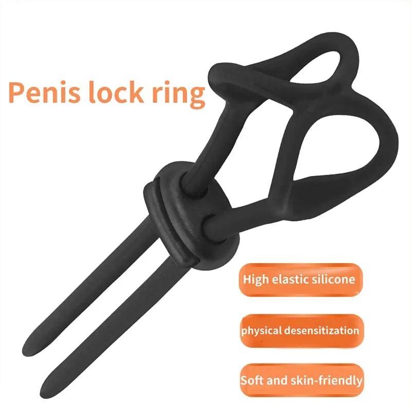 Rings Dick Adjustable Sex Toys For Adults Men Silicone Penis Ring Scrotum Spermlock Lasting Erection Ejaculation Delay Cockring — image 3