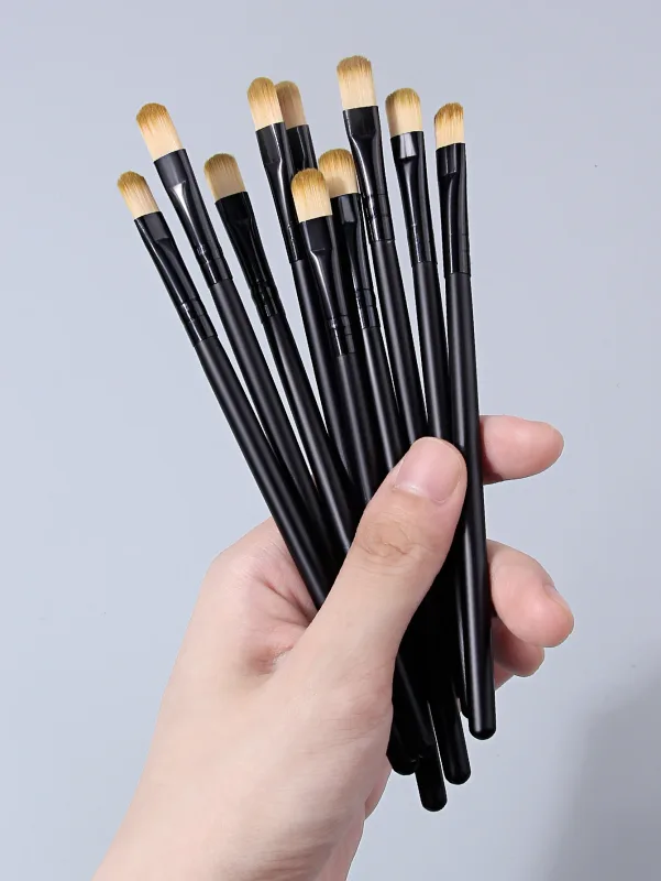 10PCS Eyes Makeup Brushes Set Professional Soft Contouring Eyeshadow Eyeliner Eyebrow Brush Women Facial Beauty Cosmetic Tool — image 4