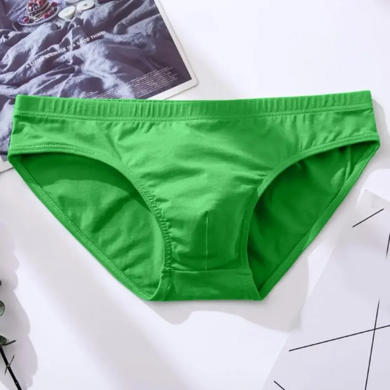 Cotton Briefs Adult Man Briefs Stretchy Breathable Solid Color Male Underwear Low Waist Cotton Underpants Plus Size Men Cotto — image 23