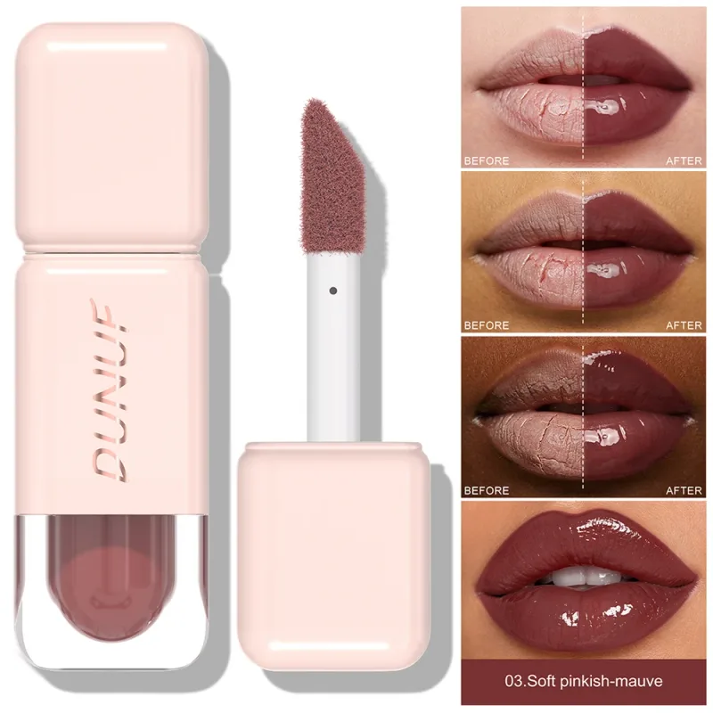 Glossy Lip Gloss Cermin Air Tint Bibir Tahan Lama Tidak Melekit Cawan Gincu Cecair Melembapkan Bogel Merah Coklat Bibir Makeup — image 15