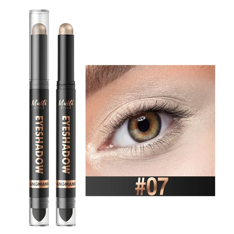 16 Colors Double Head Eyeshadow Stick Pearlescent Shimmer Brown High Waterproof Cream Eyes Shadow Pencil Long-Lasting Eye Makeup — image 10
