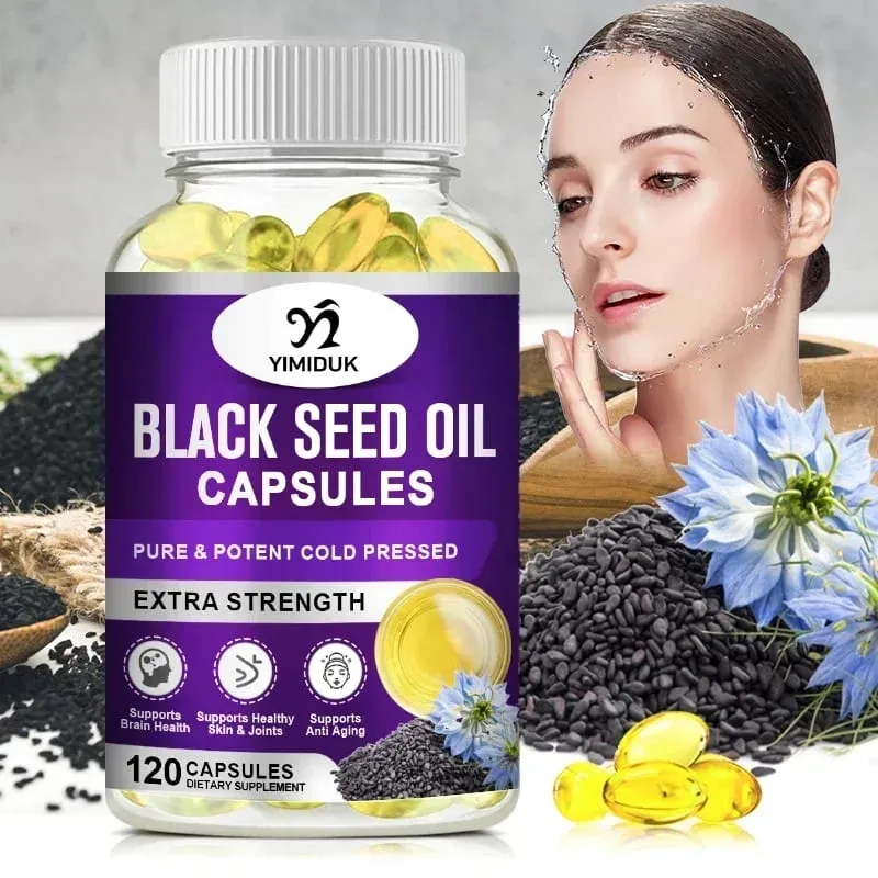 Yimiduk Premium Black Seed Oil Supplement for Overall Wellness & Vitality Joint & Brain Health & Immune System Anti Aging — image 4