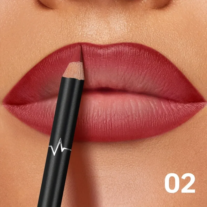 Pudaier 6-Color Waterproof Matte Lip Liner - Long-Lasting Non-Transfer Formula Matte Finish 6 Versatile Shades
