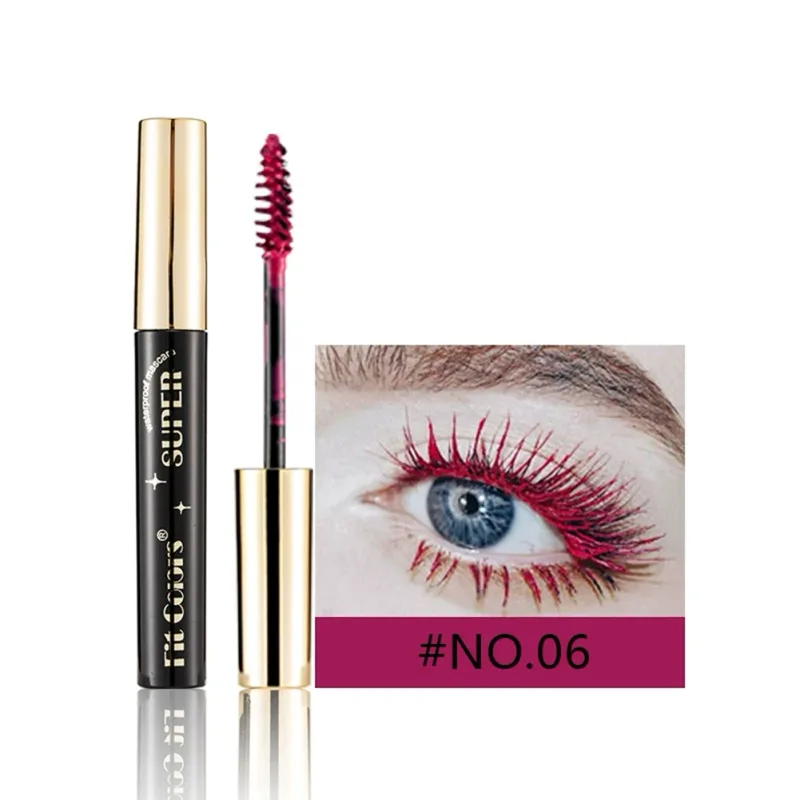 ماسكارا ملونة مكونة من 12 لونًا مضادة للماء وتدوم طويلاً ومكثفة ومجعدة وغير قابلة للتقشر ومكياج عيون بألوان قوس قزح أرجواني وأزرق ووردي وأخضر وأحمر