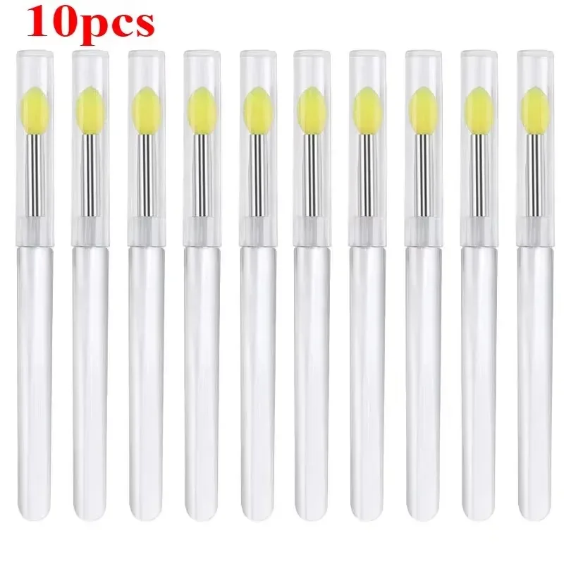 3/5/10PCS Portable Silicone Lip Brush With Cover Soft Multifunctional Lip Balm Applicator Lipstick Lipgloss Makeup Brushes