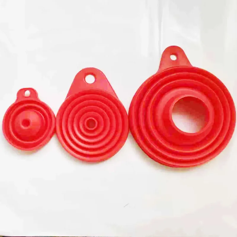Silicone Funnels For Kitchen Use Filling Bottles Liquid Powder Transfer (3 Pcs ) 1 Mini/1 Small/1 Wide Mouth Funnel Set