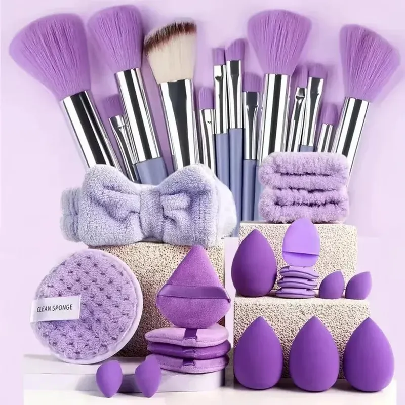 20Pcs Makeup Brush Set Eyeliner Blending Cheeks Eye Cosmetic Foundation Brushes Professional Complete Set for Face Eyeshadow