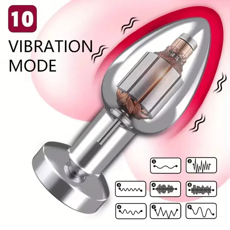 Powerful Anal Plug Vibrator for Men Women Female Vagina Remote Stimulator Prostate Butt Plug for Adult Couples Sex Toys