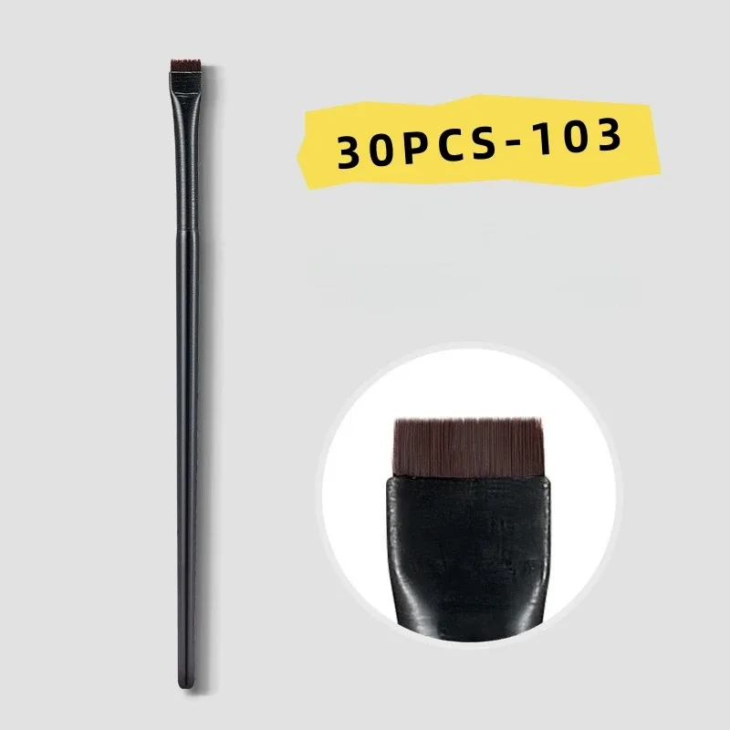 3/6/9/15/30PCS Ultra Thin Blade Eyeliner Brush Set Fine Angle Flat Eyebrow Brush Under The Eyes Flat Head Precise Detail Brushes — image 14