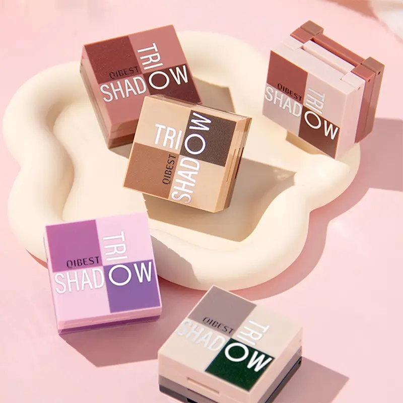 1 piece three in one eye shadow palette portable makeup matte and shiny finish multi-functional neutral tone easy to mix