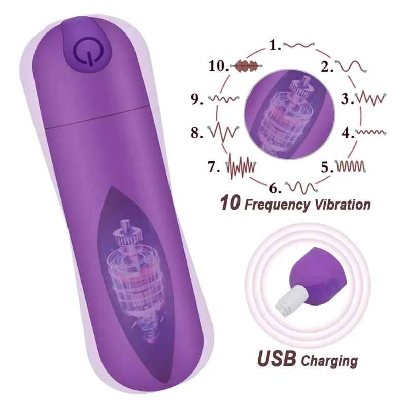 Mini Bullet Vibrátor nőknek Erős lökés, vibráló mellbimbó hüvely csiklóstimulátor, tolóműködő szexjátékok 18 év feletti pároknak — image 6