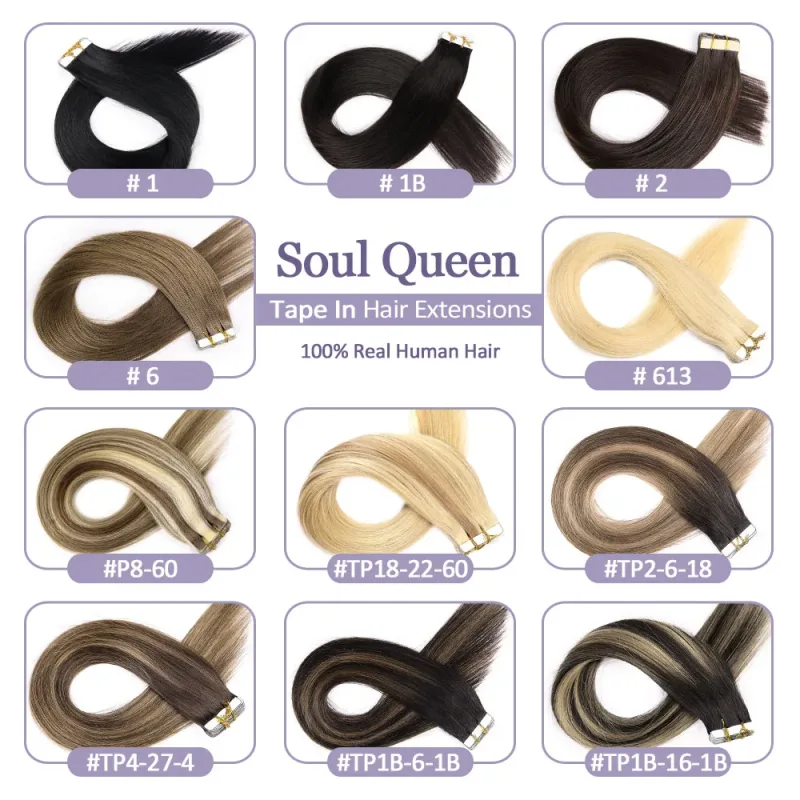 Seamless Tape In Extensions Human Hair Remy Tape In Human Hair Extensions Invisible Natural Hair Extensions For Women 50g/100g
