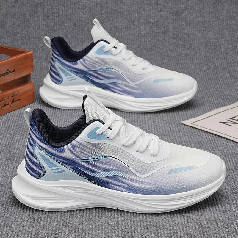 Men's breathable mesh sneakers summer soft-sole anti-slip casual running shoes fashion students lightweight speed sports shoes — image 4