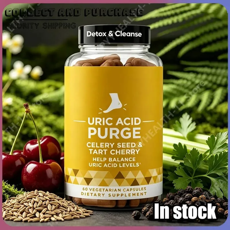 Plant-Based Antioxidant Capsules with Tart Cherry & Celery Seed Cleanse 5-in-1 Formula Daily Wellness Support 60 Capsules — image 1