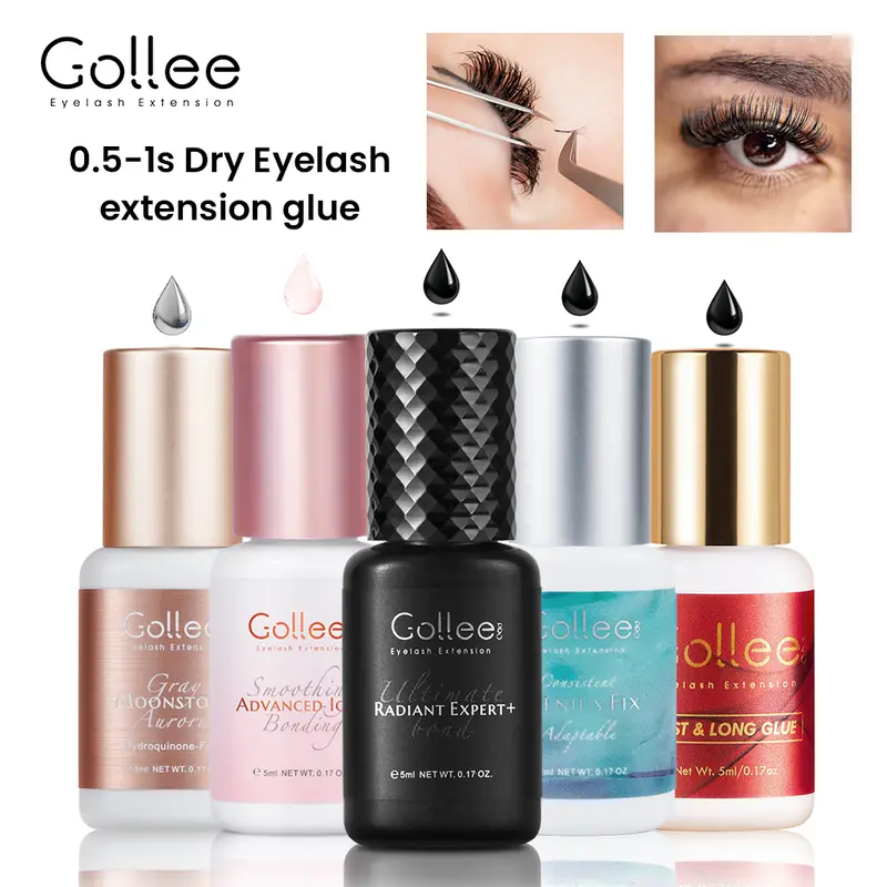 Gollee 0.5-1s Drying Eyelash Extensions Glue Latex-free Lashes Glue Professional Waterproof 6-8 Weeks Eyelash Extension Supplies — image 2
