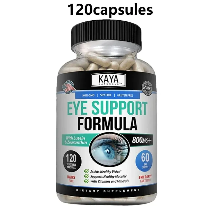 Eye Support Capsules Lutein Bilberry - Improve Vision Health Macula Healthy Macula Blue Light & Eye Fatigue Relief