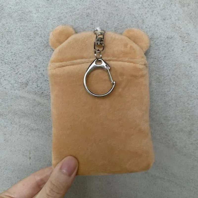 Rilakkuma pluszowe etui na dowód osobisty breloki nowe Anime Relax Bear okładka na paszport breloczek autobus szkolny karty bankowe torby wisiorki prezent