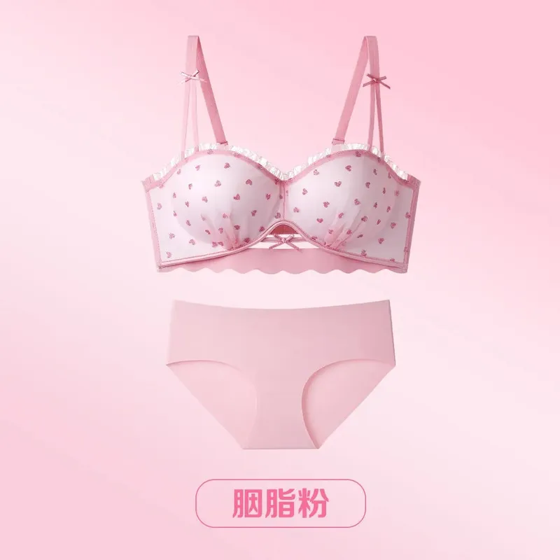 French Lace Push Up Bra For Small Bust Half Cup Anti‑Sag 2026 New Pure Desire Sexy Women Lingerie Brassiere 32-38 A-C