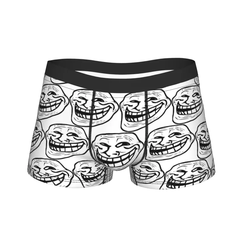 Rage Comic Trollfac Trunk Funny Anime Pouch Underwear Hot Sale Corak Boxer Brief Selesa Lelaki Seluar Dalam Plus Saiz — image 2