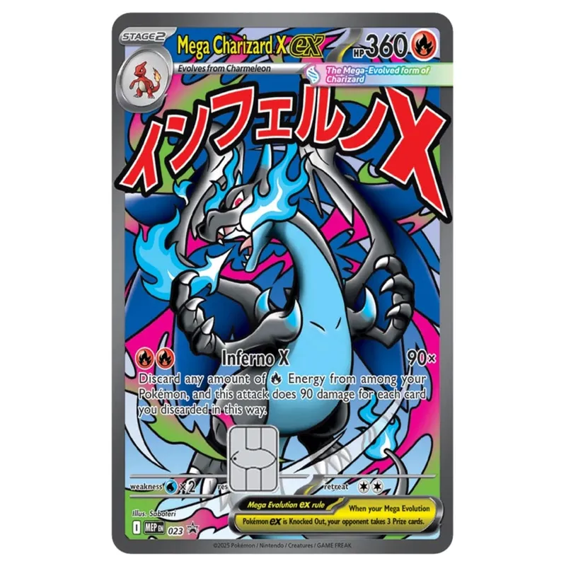 Credit Card Skin Sticker Anti-degaussing Anime Charizard Stickers for VISA JCB MasterCard and Other IC Cards — image 10