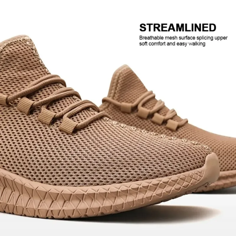 2026 Men's Non-Slip Casual Sneakers Breathable Outdoor Jogging Training Hiking Sports Running Outdoor Weave Knit Lace Up Shoes