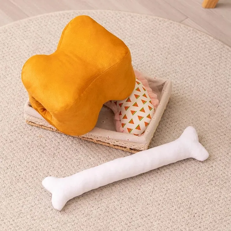 40cm Bone-In Meat Plush Bone Pillow Nakakatuwang Meat Desk Nap Pillow Stuffed Soft Doll Para sa Sleeping Sofa Cushion Room Decor — image 4