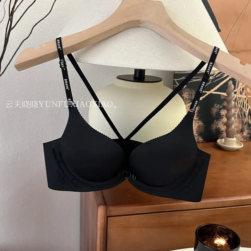 Ensemble de lingerie dos nu à fermeture avant avec ensemble de soutien-gorge confortable et sans armatures anti-affaissement. — image 4