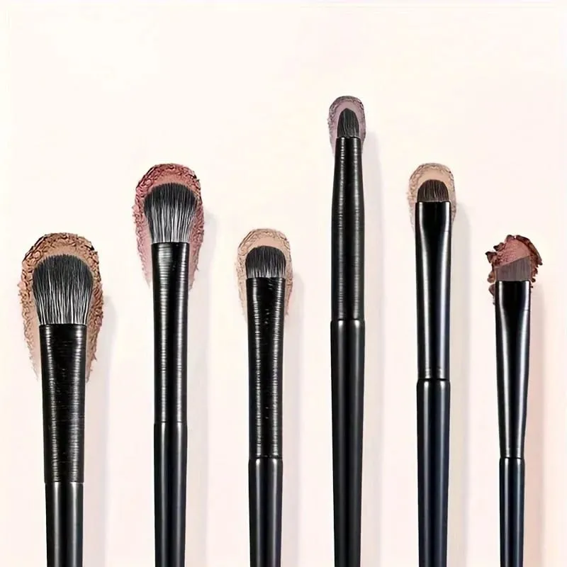 6 uds pincel para difuminar ojos herramienta de maquillaje suave y fino juego de brochas para sombra de ojos pincel para mezclar sombra de ojos delineador de ojos Ideal