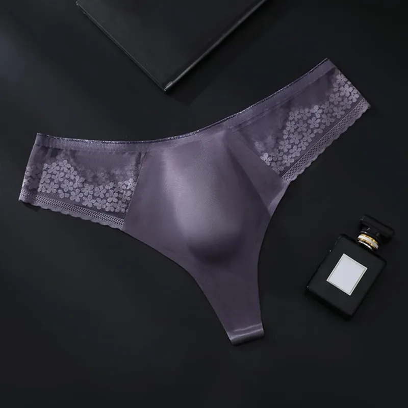Nude Men G-string Solid Color Men's Thongs G-strings Seamless Design 68 Nylon 32 Spandex Ultra Thin 3D Bulge Pouch