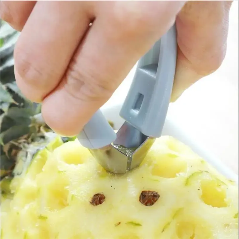 Stainless Steel Tomato Stem Strawberry Leaf Remover Pineapple Seed Cutter Fruit Shelling Tweezer Kitchen Machine Slicer Gadget — image 9