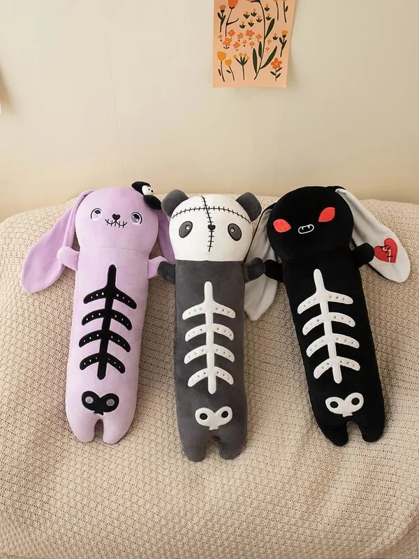 60cm Horror Goth Plys Dyr Kanin Panda Blødt Legetøj Sød Kropspude Halloween Fest Indretning Sjov Gave Til Pige Dreng — image 8
