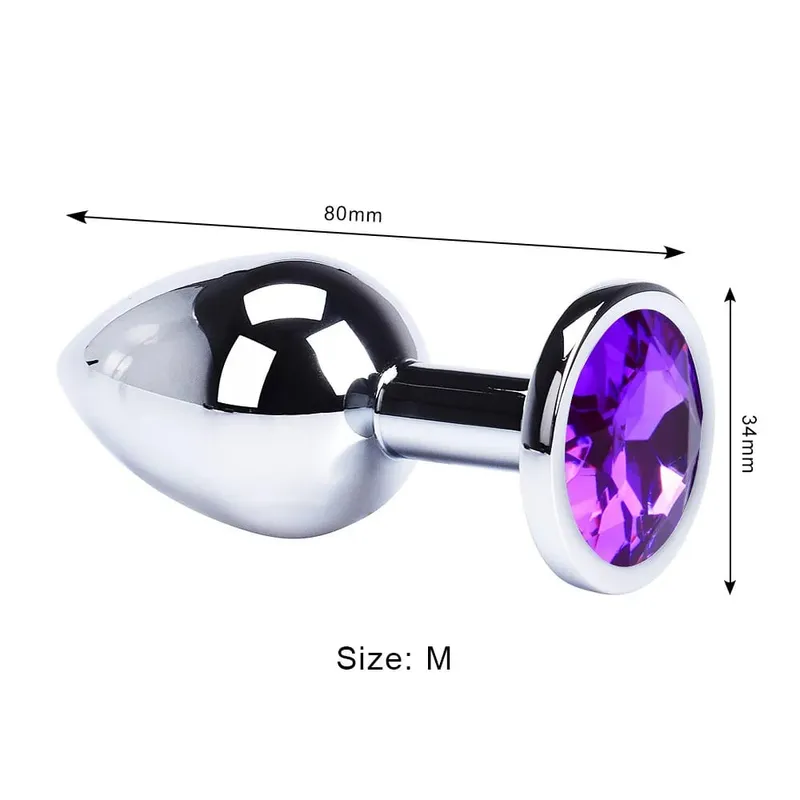Stainless Steel Anal Plug Butt Plug With Jewelry Colorful Crystal Anus Plug Adults Sex Toys for Men Women Gay Adult Game Sex Toy — image 22