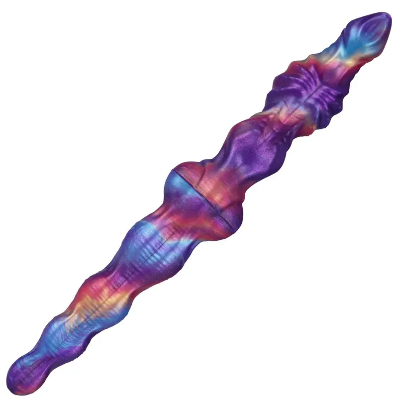 Silicone Double Head Butt Plug Dildo Realistic Anal Bead Special-Shaped Monster Flexible Penis Sex Toy For Women Men Masturbator — image 5