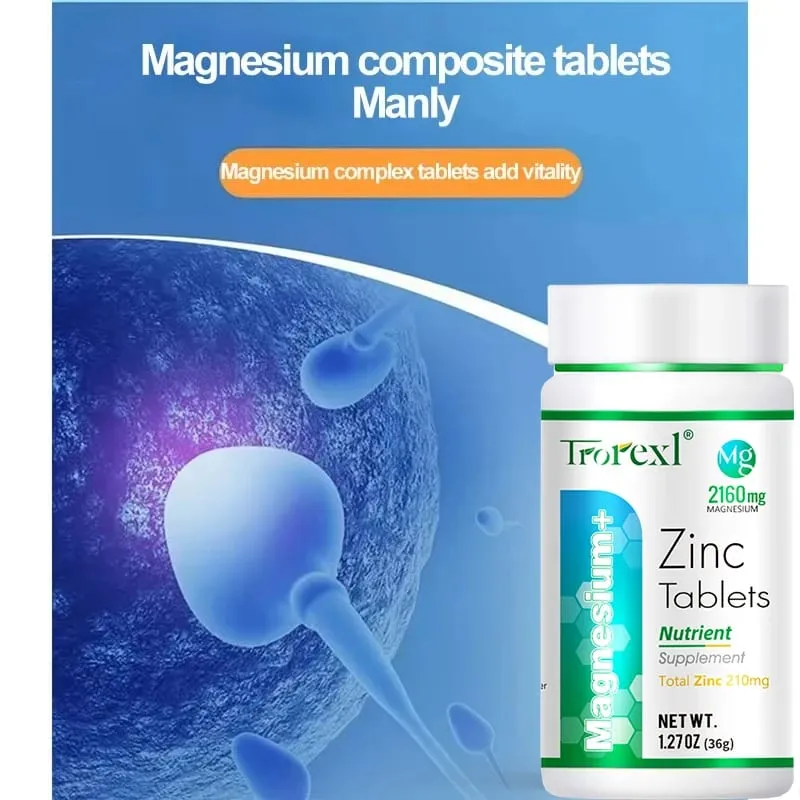 Best Magnesium Zinc Supplement 60 Tablets Increase vitality Immune Health