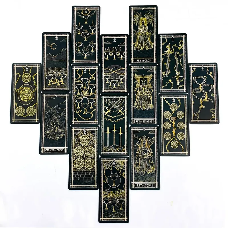Spanish Tarot Deck 78pcs Cards Predictive Divination Board Game Family Gathering Cards Game Meditation Travel & Gift Giving