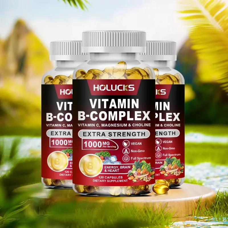 Buy 1 Get 1 Free! Pure Vitamin B Complex Supplement for Energy Metabolism & Nervous System Immune Defense & Stress Relief