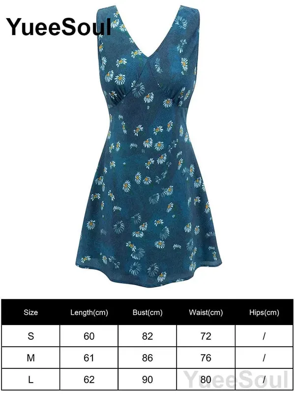 Blue Printed Mini Dress 2026 Summer New Elegant Party Birthday Evening Dresses Y2K Sweet Cute High Street Casual Women Dress — image 10