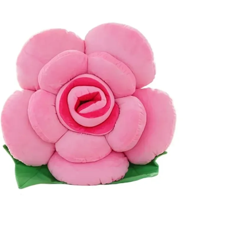 New Large Rose Shaped Pillow Simulated Plush Sofa Flower Cushion Colorful Car Interior Cushion Home Decor