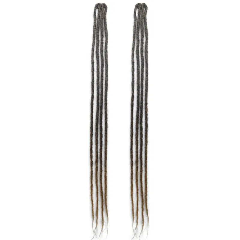 2Pcs Clip in Braid Hair Extensions Wig Synthetic Dreadlock Hair Pieces Bohemian Hair Accessories For Women Daily/Party Use