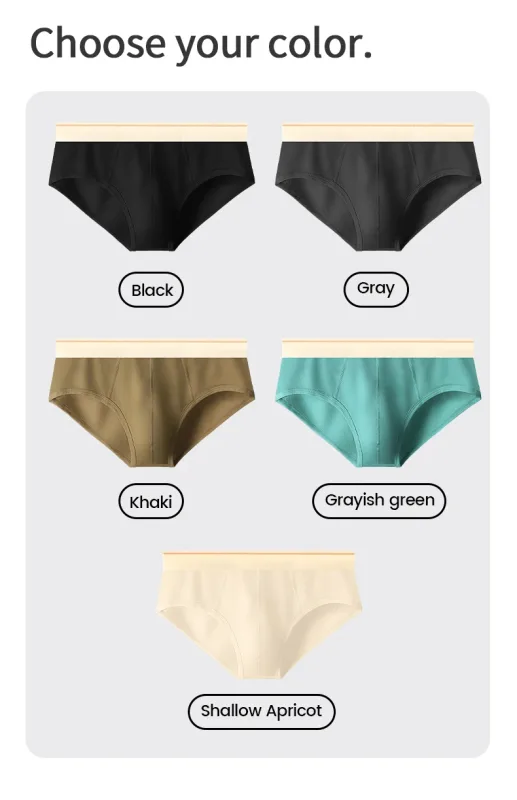 Men's pure cotton breathable and comfortable triangular underpants, mid-waist, skin-friendly and soft, teenagers' underpants