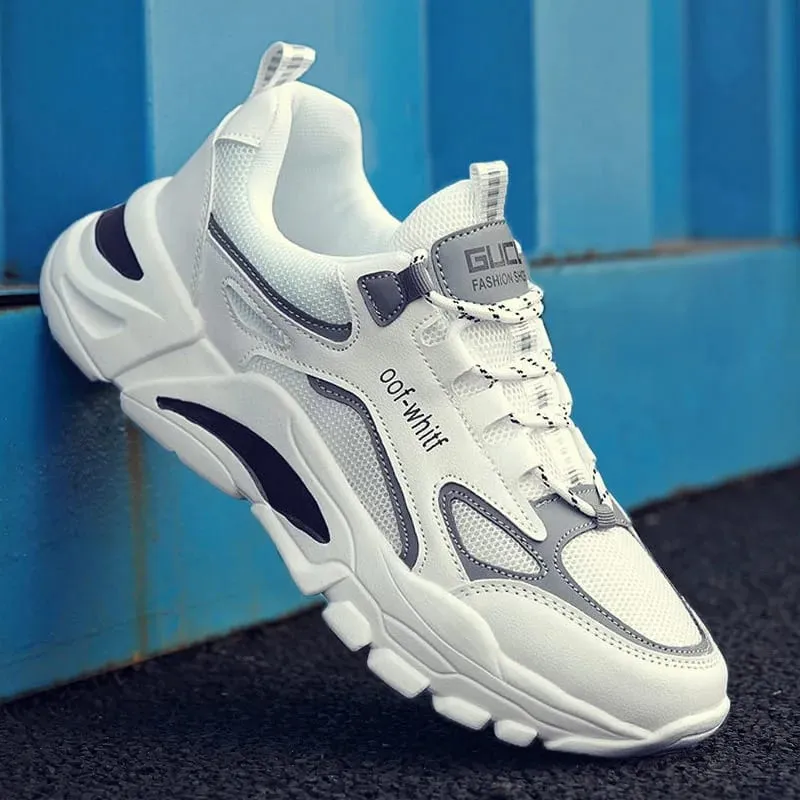 Spring 2026 Men's Trendy Breathable Mesh Sneakers Casual Running Dad Shoes Versatile Ins Style - New Arrival