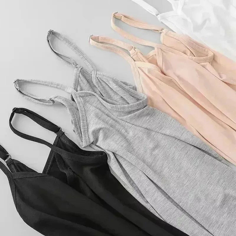 Cotton Feel Solid Sling Camisole Women Crop Top 35-75kg Sleeveless Sexy Slimming Vest Tank Base Tee Underwear Daily Staple 2026 — image 7
