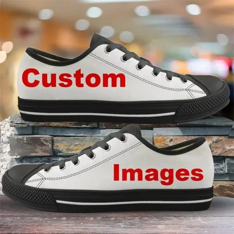 Custom Your Logo Image Text Name Pinted Shoes For Unisex High Top Canvas Shoes Women Free Dropshipping Ladies Sneakers — image 3
