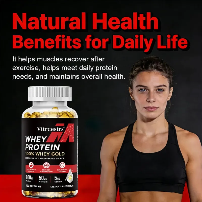 Whey Protein Capsules – High Concentration Promotes Post-workout Recovery Build Abdominal Muscle & Athletic