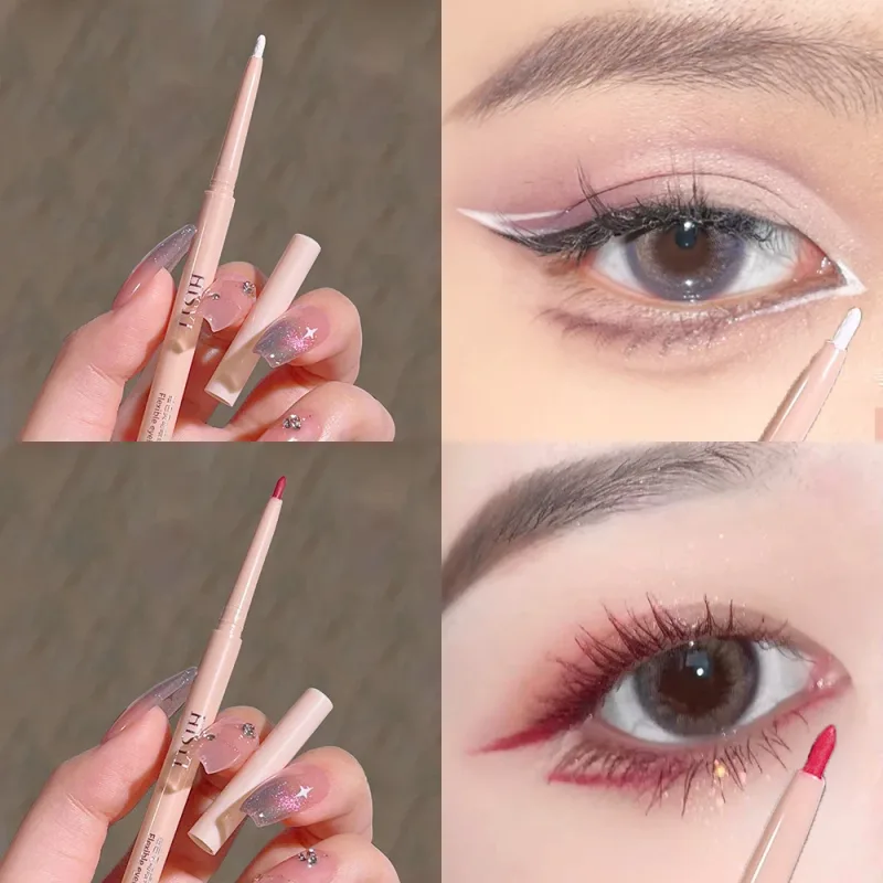Ultra-fine Matte Red Gel Eyeliner Pencil Brown Under Eye Liner Pen Waterproof Matte Aegyosal Lying Silkworm Eyes Makeup — image 3