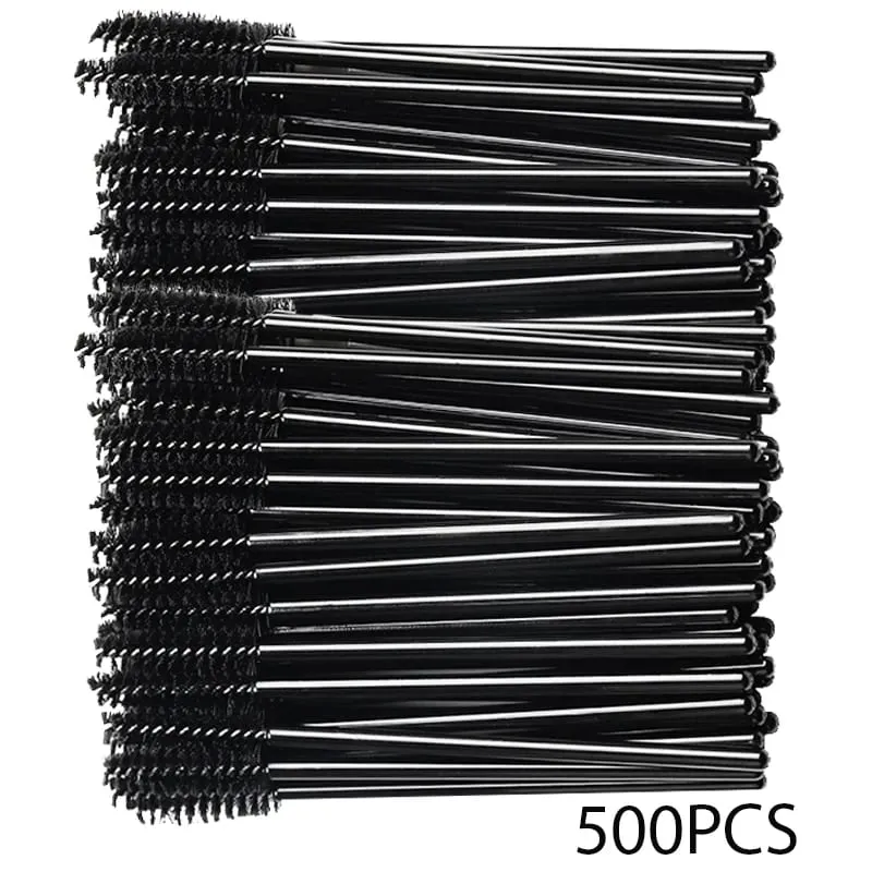 500/1000pcs Eyelash Brush Applicator Χονδρική Lash Mascara Wands Brushes For Eyelash Extension Eyebrow Spoolies Beauty Tools